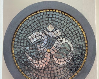 AUM/OM Symbol Glass Mosaic