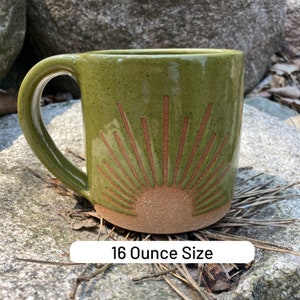 Green sunshine mug in 16 ounce size