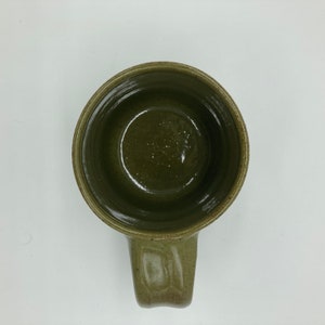 Solstice Mug Handmade Pottery Mug in Olive Green Speckle 12 ounce and 16 ounce sizes image 5