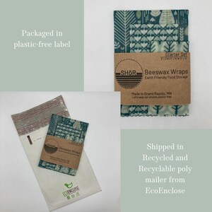 Beeswax Wraps Plastic Free and Recyclable Packaging Details