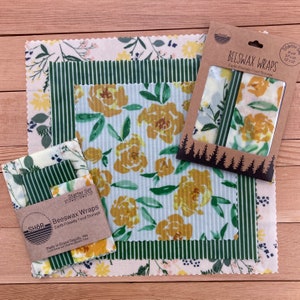 Beeswax Wrap Starter Set - 3 pack - Blooms