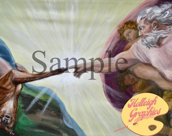 Creation of Adog Matted Print