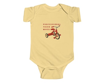 Professional Third Wheel Tricycle Infant Bodysuit | Cute Vintage Bike Graphic