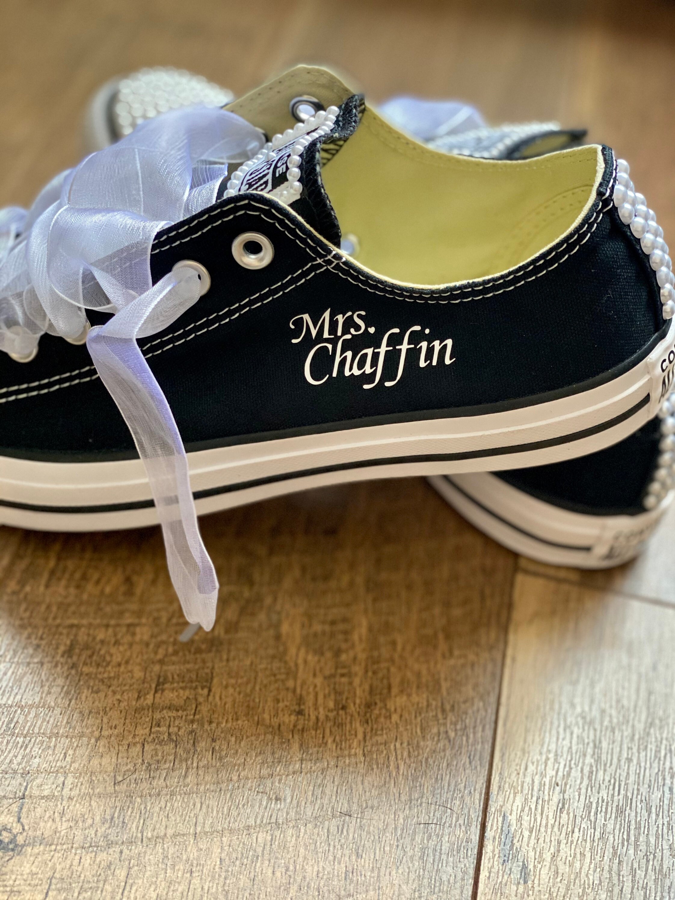 pearl encrusted wedding shoes