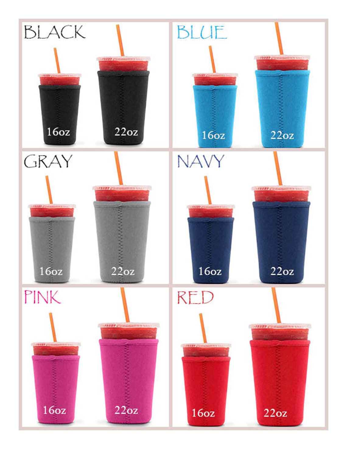 Custom Koozies Cup Sleeves Drink Koozie Iced Coffee Cup Etsy