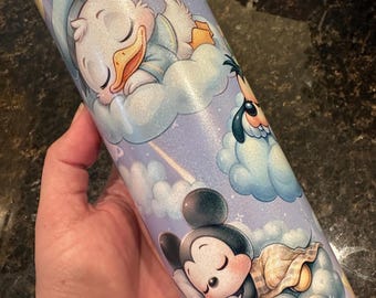 Sleeping Chibi Cuties 20oz Holographic Skinny Stainless Steel Tumbler