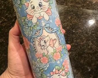 Holographic Coquette Cat 20oz Stainless Steel Tumbler
