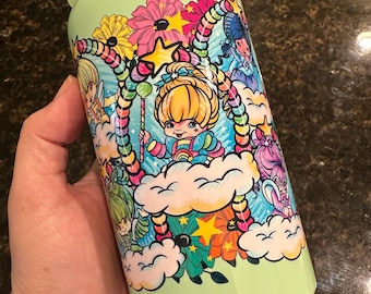 Spring Floral Rainbow Brite & Friends 16oz Soda Can Style Tumbler