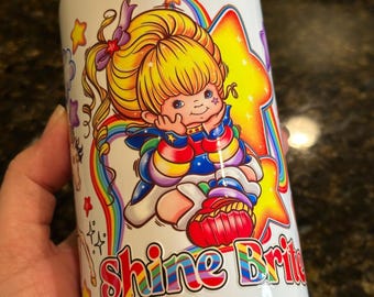 80’s Rainbow Girl 16oz Stainless Steel Soda Can Style Tumbler