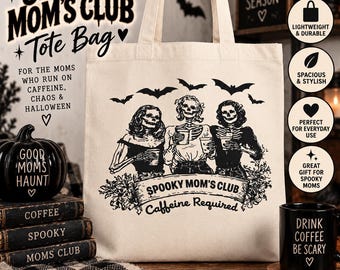 Spooky Mom’s Club Lightweight Halloween Tote Bag