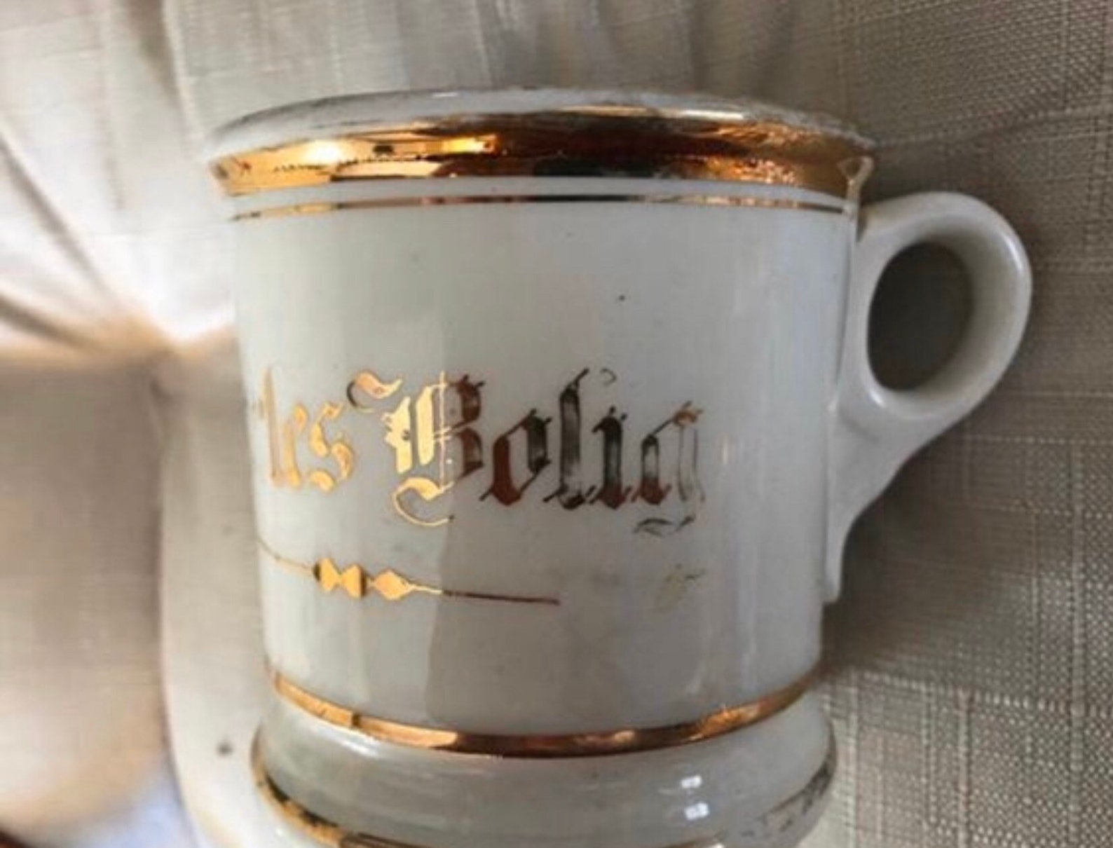 Vintage Personalized Shaving Mug Etsy