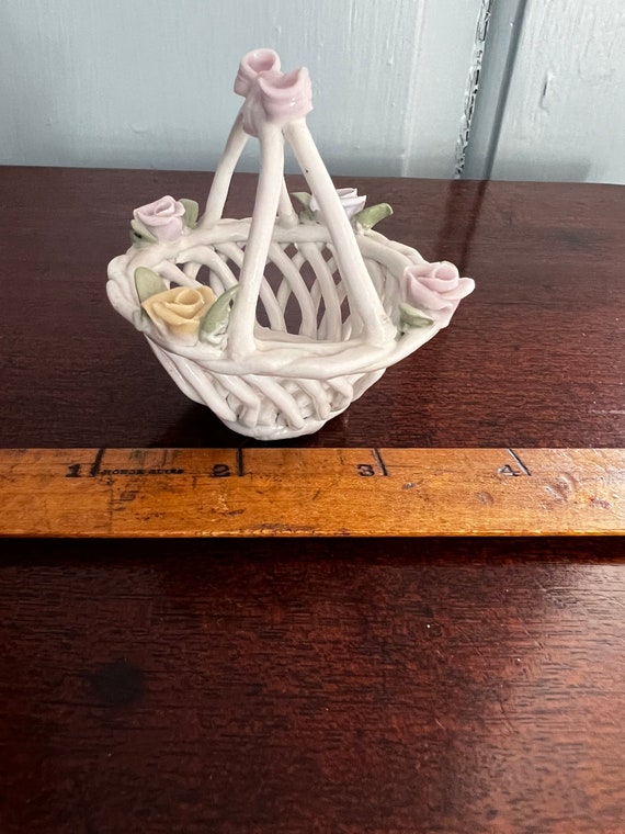 Vintage Miniature Basket Etsy