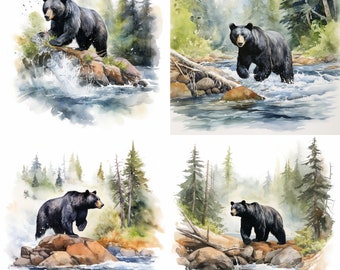 Aquarell Bär PNG Clipart Schwarzer Bär Aquarell Smokies Schwarzer Bär Druck Schwarzer Bär Aquarell Bär Clip Art Schwarzer Bär Cabin Decor North