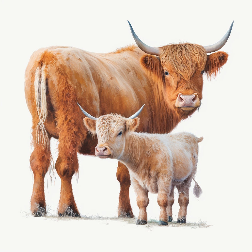 Highland Cow PNG Clipart Highland Cow Wall Art Highland Cow Clipart ...