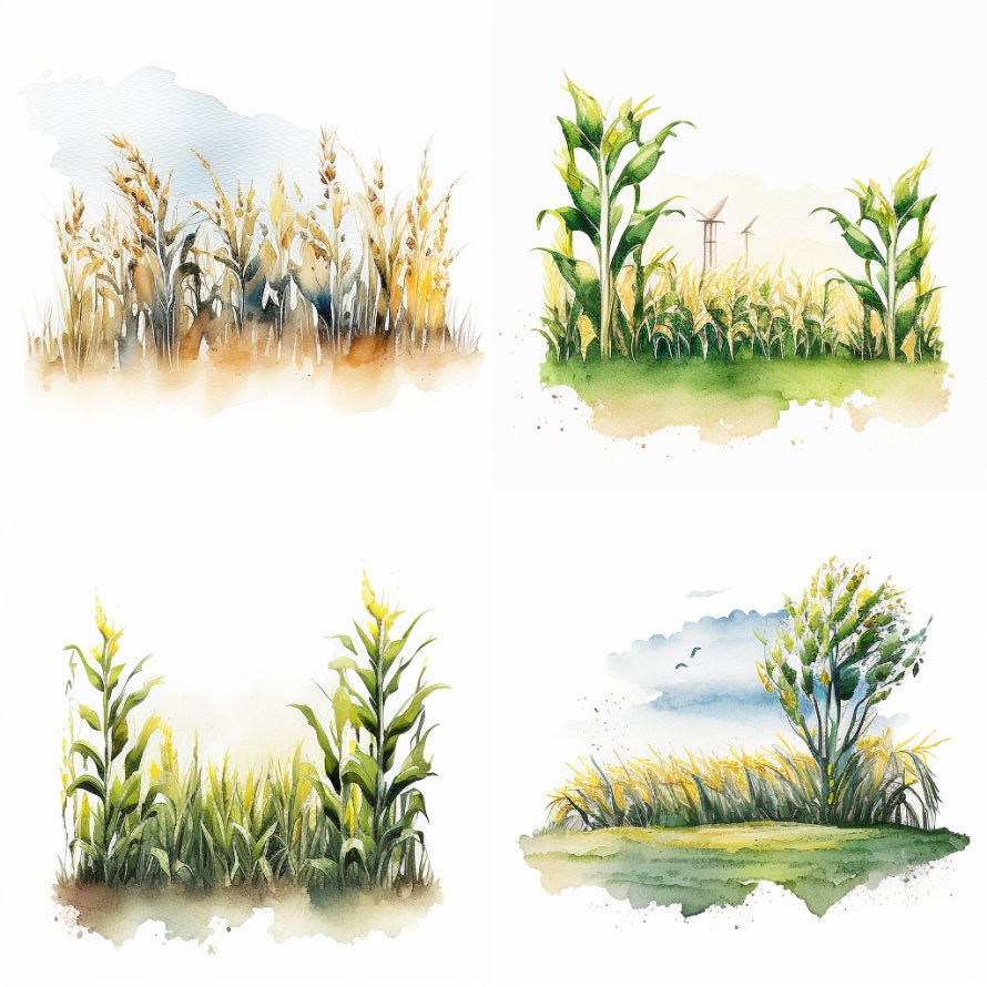 Corn Fields Drawing