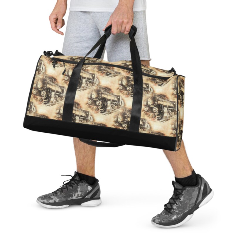 Steam Train Duffle Bag Steam Train Fan Gift Train Travel Etsy