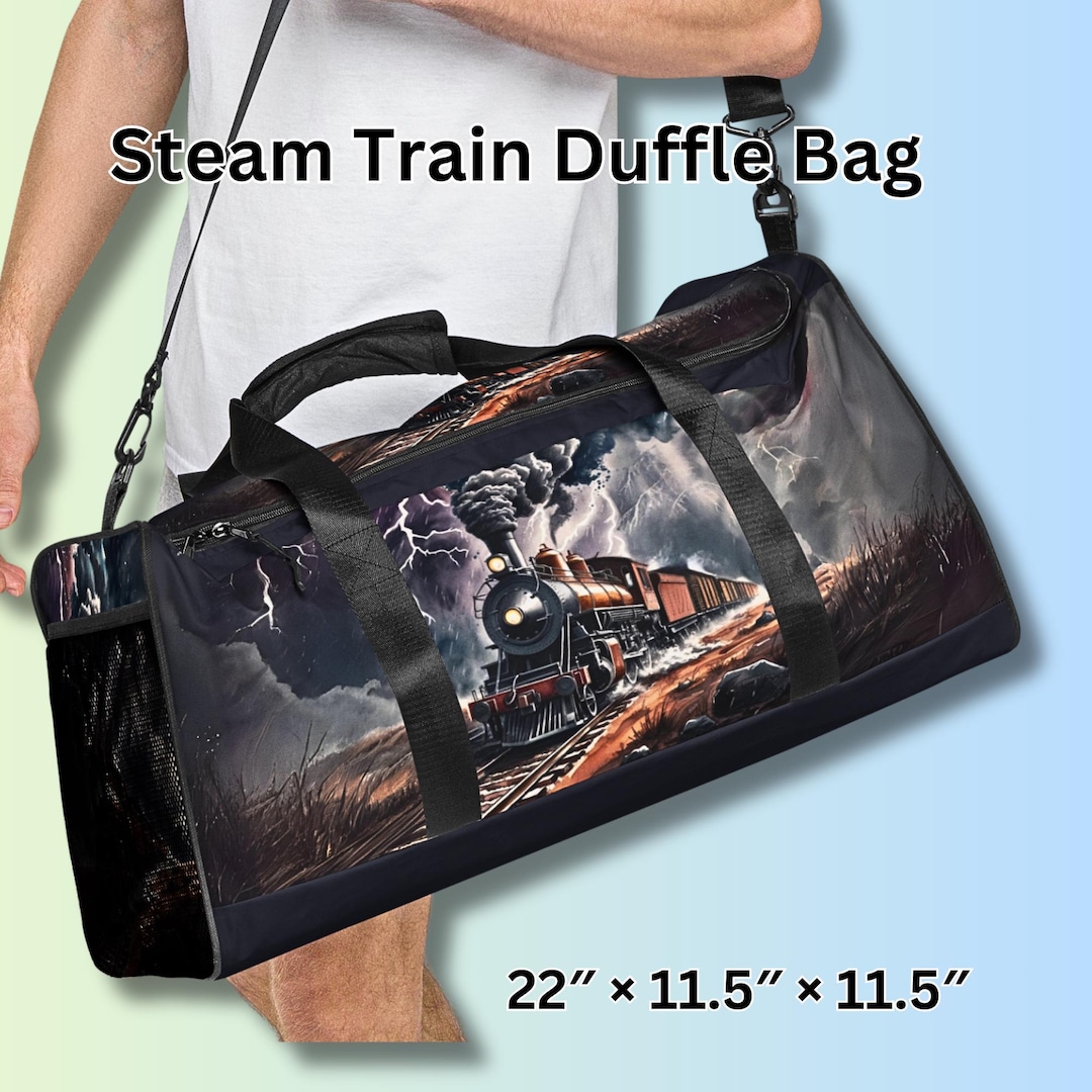 Train Crew Rucksack Red Steam Train in Storm, Duffle Bag, Great Gift for Any Train Fan ...