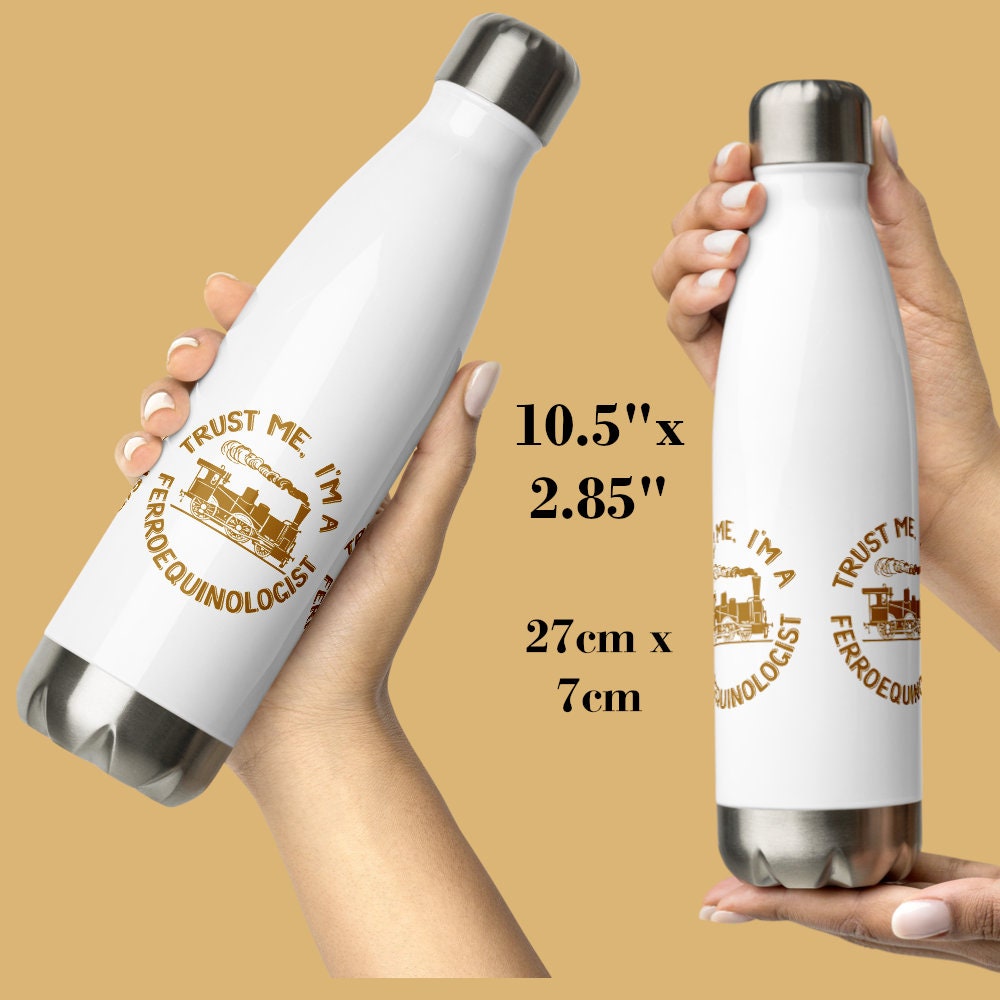 Steam Train Water Bottle Stainless Steel Water Bottle Water Etsy