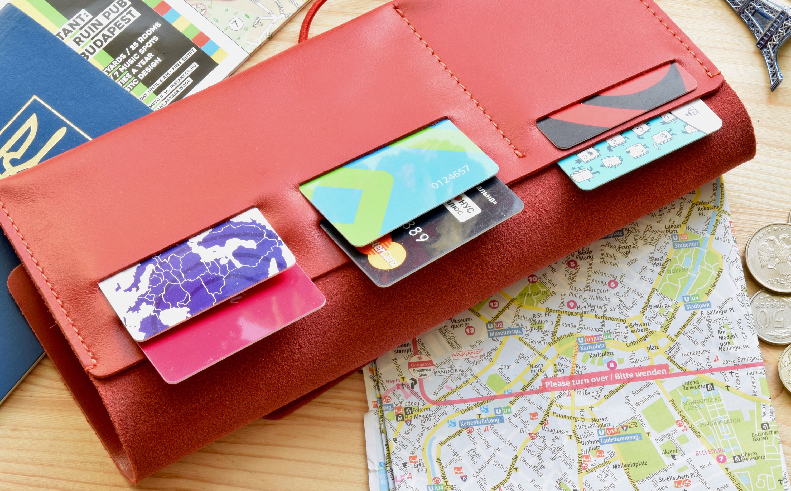 Leather Travel Wallet Organizer Personalized Travel Wallet Etsy