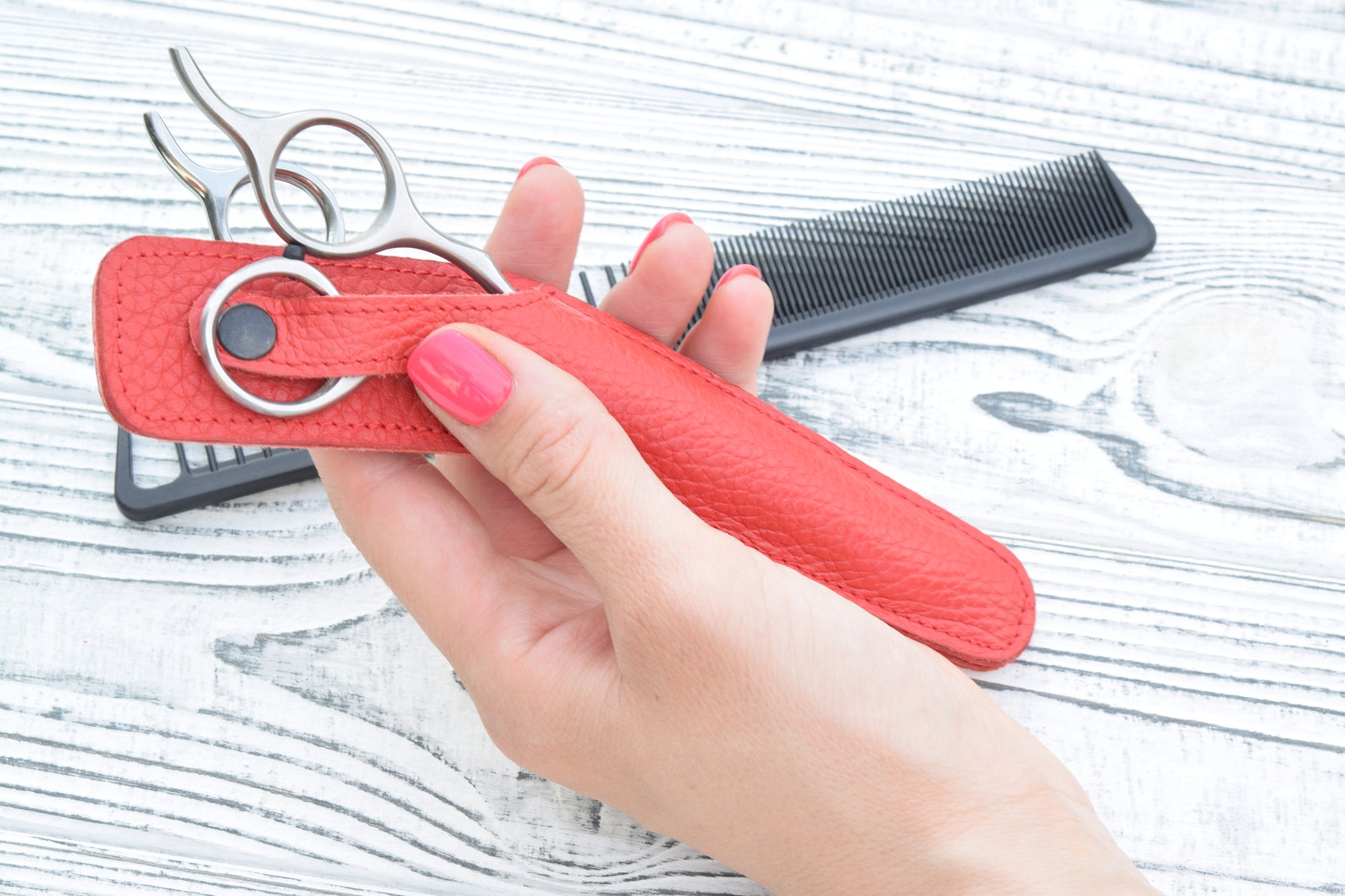 Leather Scissors Case Genuine Leather Tool Shear Case for Etsy UK