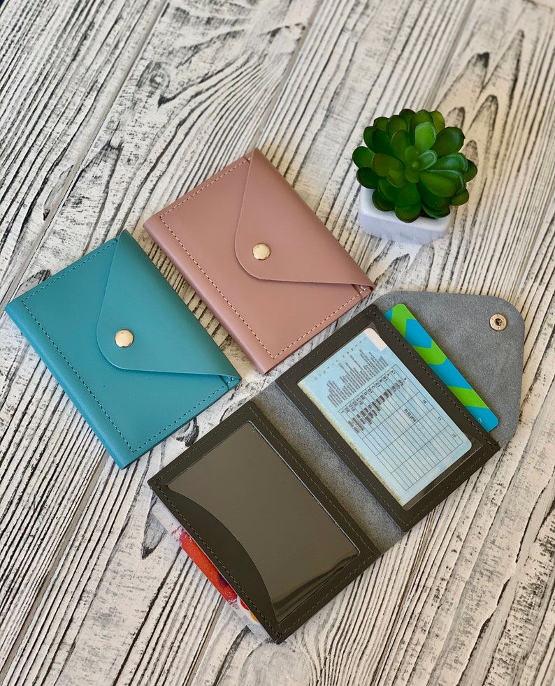 Personalized Business Card Holder Women's ID Wallet Etsy