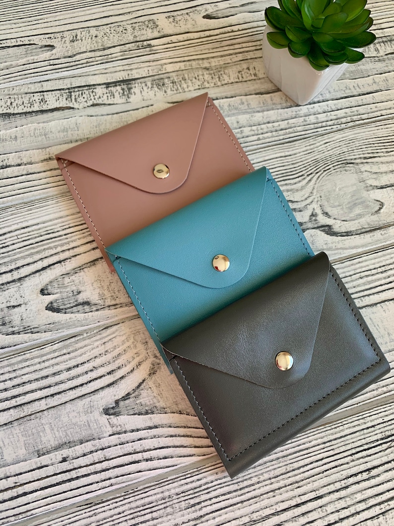 Personalized Business Card Holder Women's ID Wallet Etsy