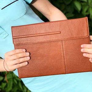 Personalized Leather MacBook Pro 13&quot; 15&quot; 2020 case, Custom whisky color macbook Pro 13&quot; leather case,