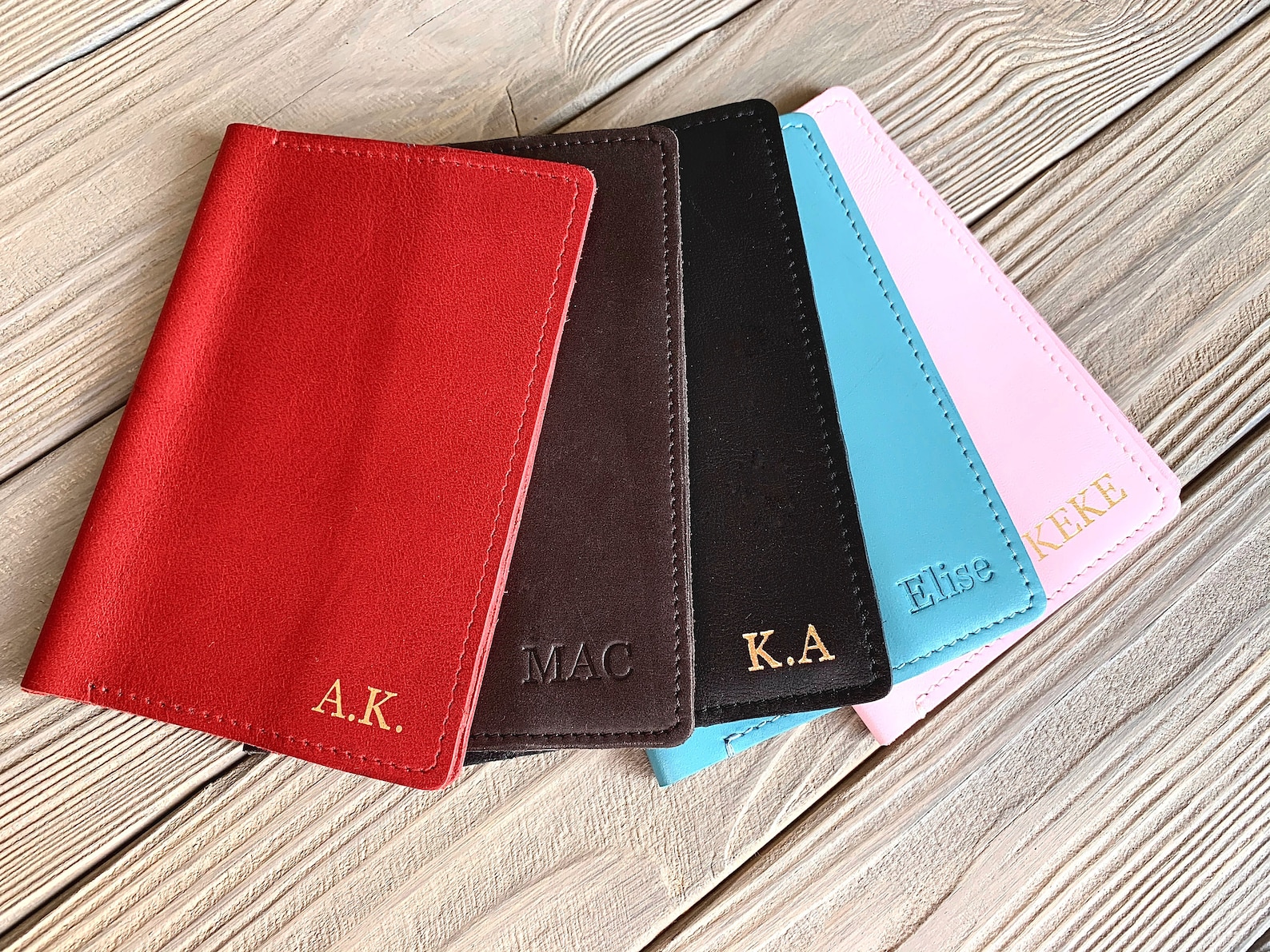 Personalized Leather Passport Holder Luggage Tag Gift Set Etsy