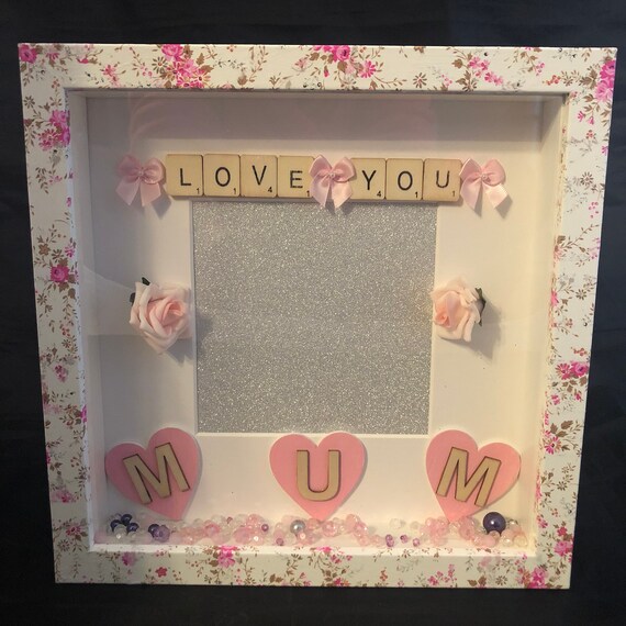 Personalised Love You Mum Decoupage Custom Photo Frames Etsy