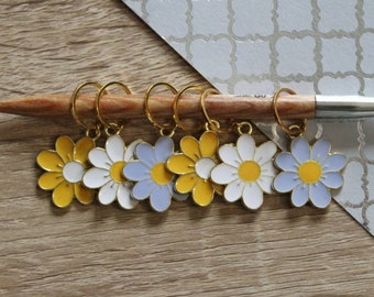 Set of flower marker rings for knitting/stitch markers/knitting accessories