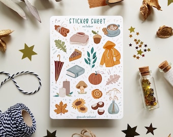 Cute Autumn planner stickers bujo erin condren Fall planner stickers