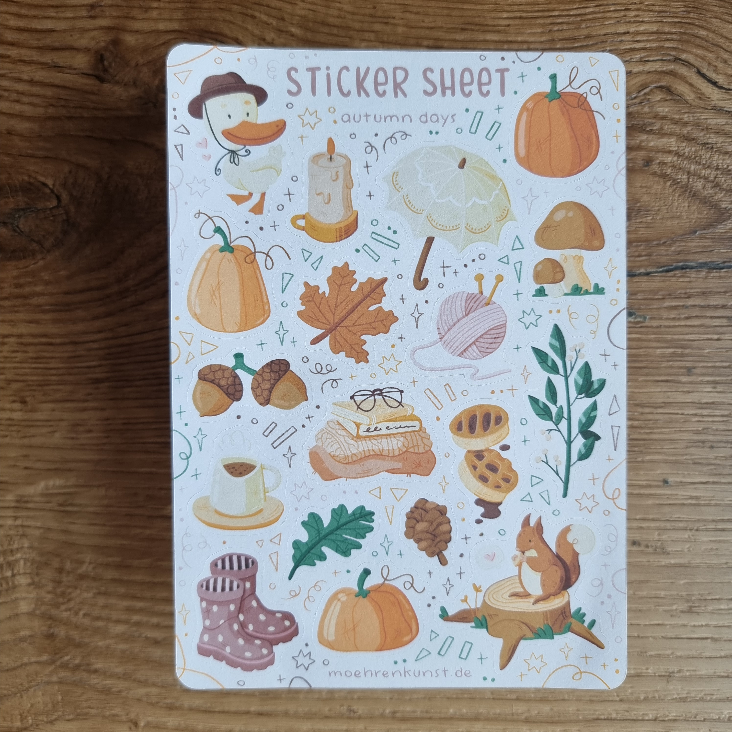 Sticker Sheet - Autumn Days | Journal Stickers, Calendar, Planner ...