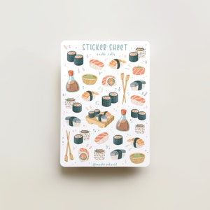 Sticker Sheet - Sushi Rolls | journaling stickers for your planner