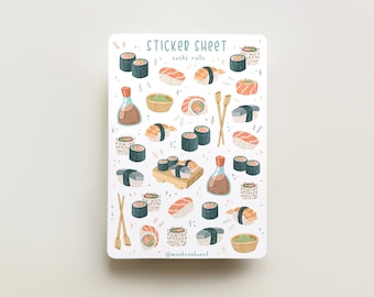 Sticker Sheet - Sushi Rolls | journaling stickers for your planner