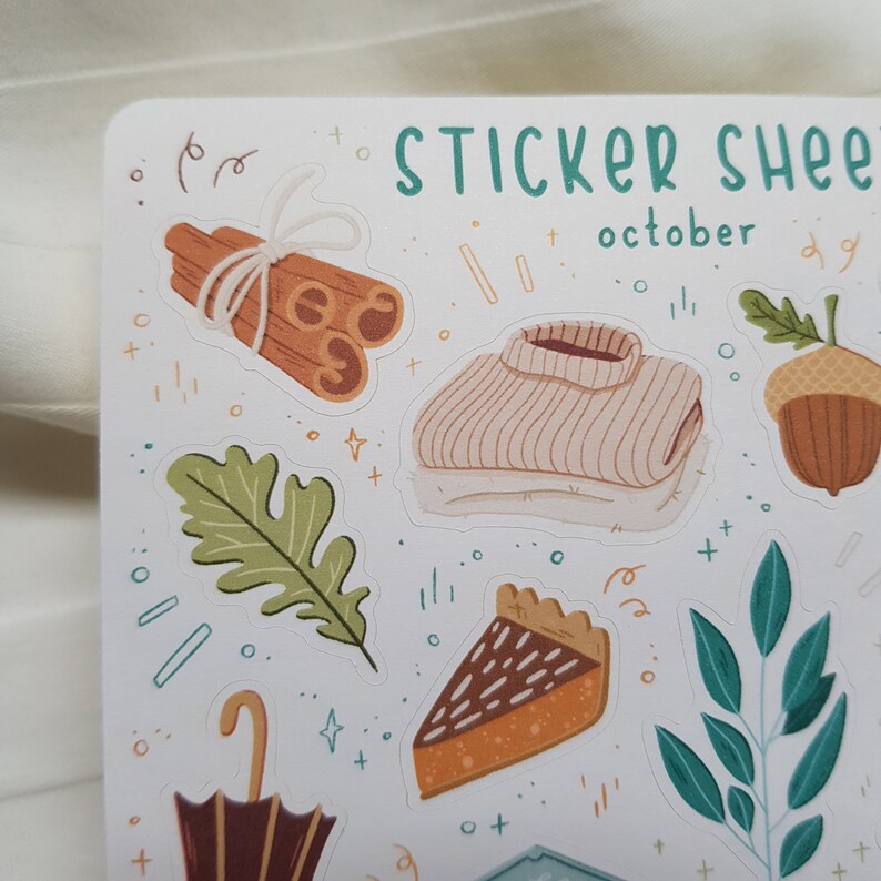 Autumn Bullet Journal Stickers. 
Decorative stickers, made for Bullet Journals, Planners, and Scrapbooks of all sizes