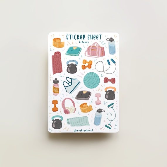 Sticker Sheet Fitness Journaling Stickers for Your Planner -  Denmark