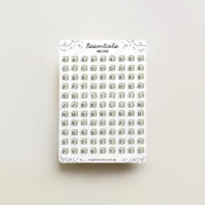 Essentials - ABC Dice | journal stickers, calendar, planner stickers, scrapbook stickers, productivity, journaling basics, essentials, abc