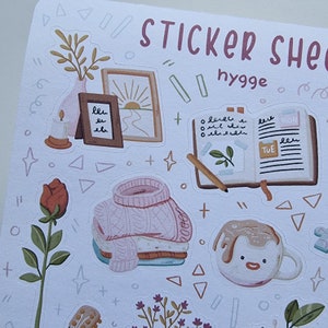 Hygge Bullet Journal Stickers. 
Decorative stickers, made for Bullet Journals, Planners, and Scrapbooks of all sizes
