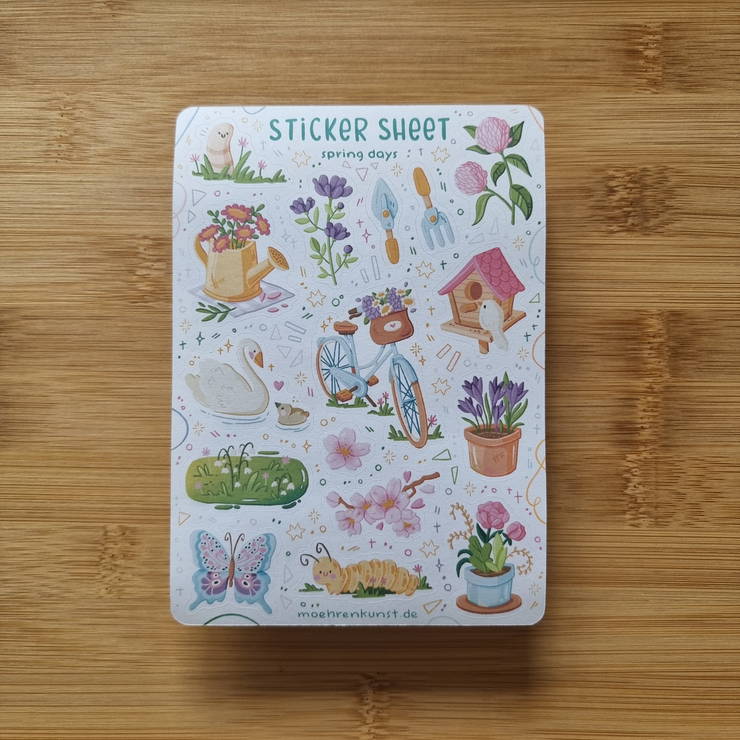 Notebook Spring Sticker Sticker Sheet - Spring Days | Journal Stickers, Calendar, Planner ...