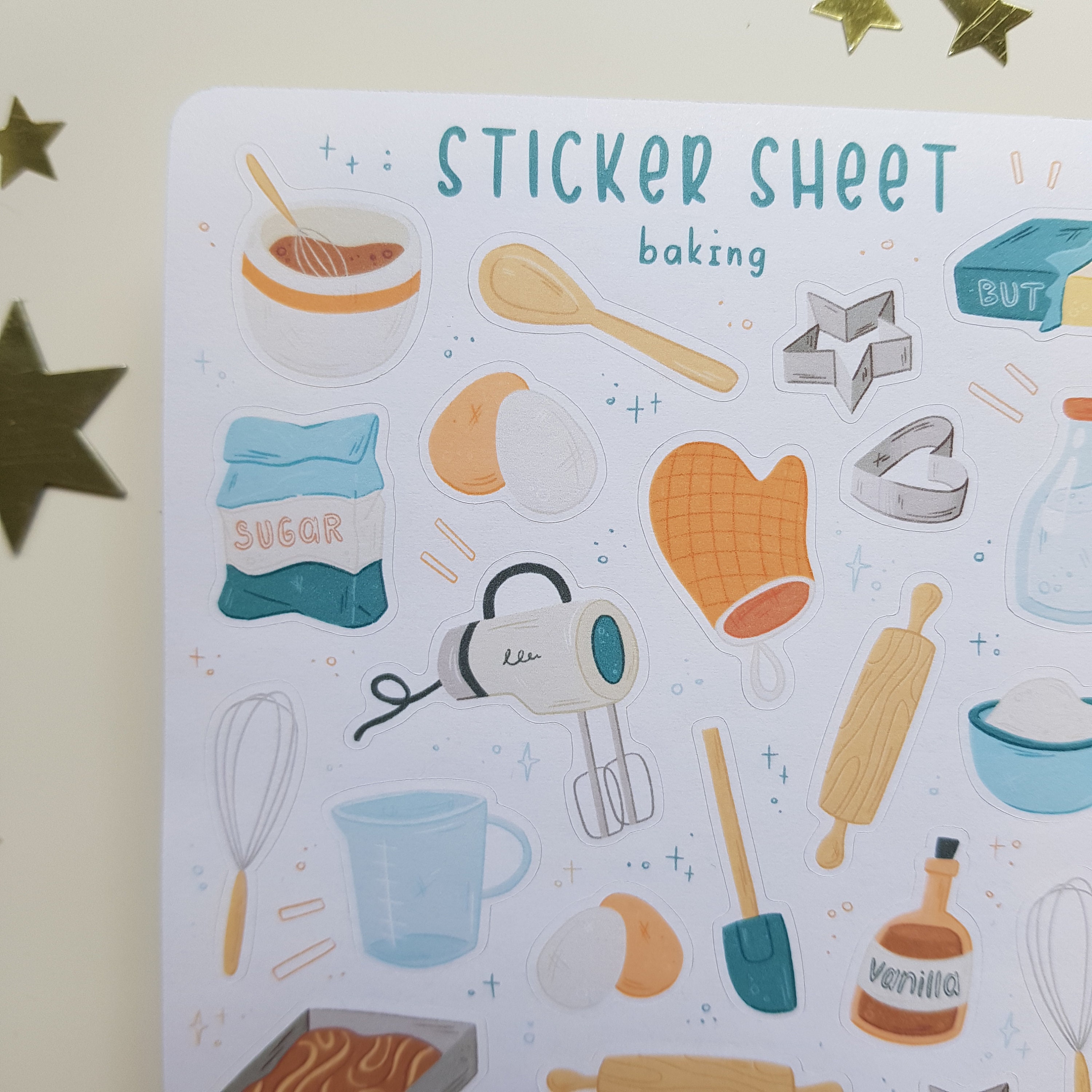 Sticker Sheet Baking Bullet Journal Stickers Planner Etsy