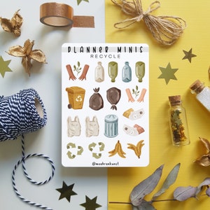 Mini-agendas - Recyclage (EN liquidation) | Stickers de journalisation pour votre agenda