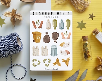 Planner Minis - Recycle | journaling stickers for your planner