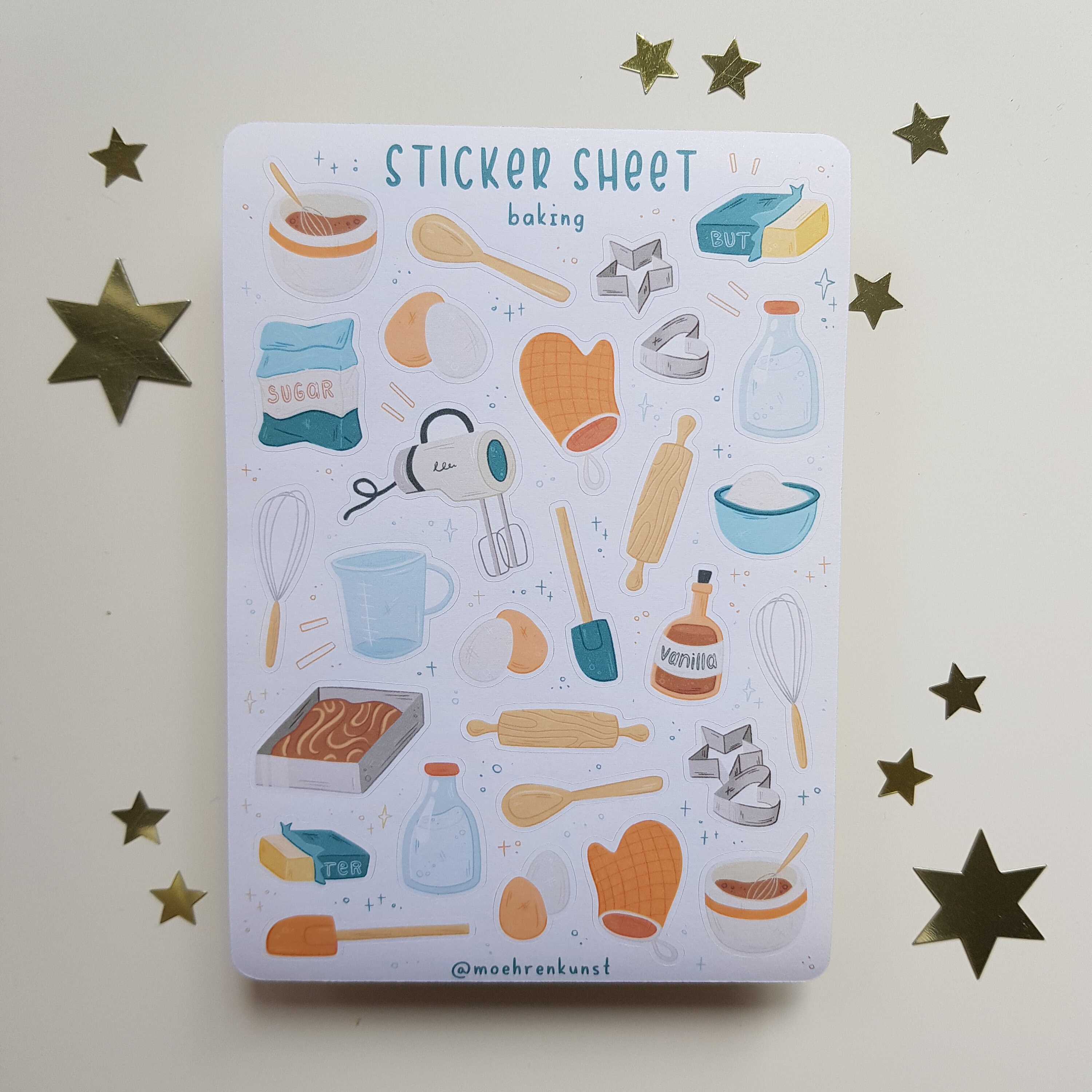 Sticker Sheet Baking Bullet Journal Stickers Planner Etsy