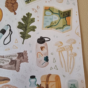 Hiking Bullet Journal Stickers. 
Decorative stickers, made for Bullet Journals, Planners, and Scrapbooks of all sizes