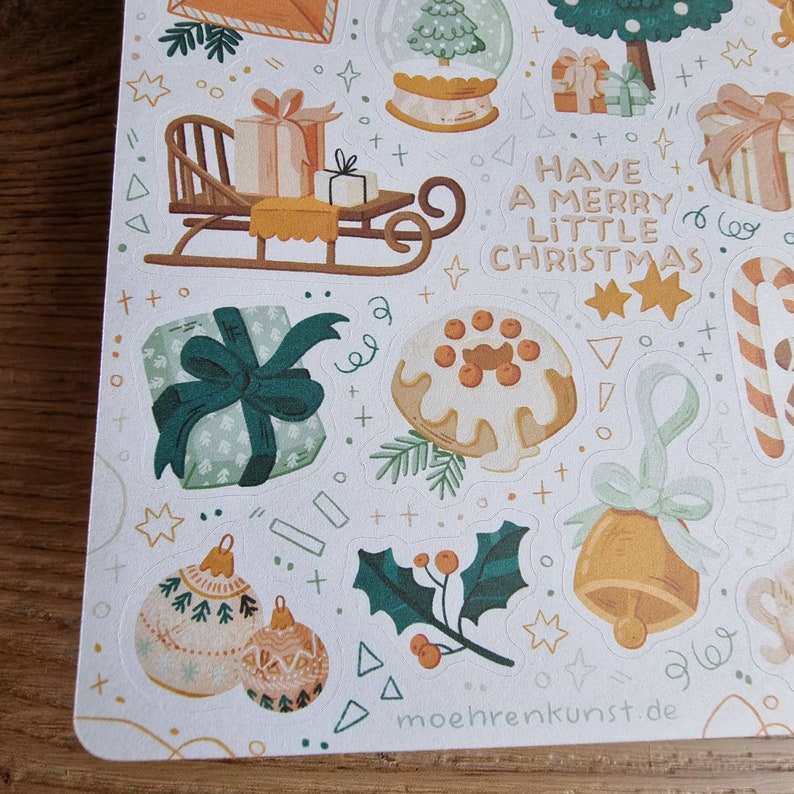 Christmas Bullet Journal Stickers. 
Decorative stickers, made for Bullet Journals, Planners, and Scrapbooks of all sizes