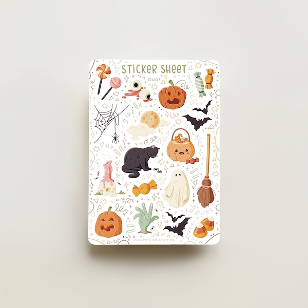 Sticker Sheet - Boo! | journaling stickers for your planner