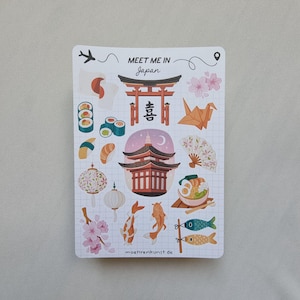 Japanese Sticker Calendar Meet Me in Japan | Journal Stickers, Calendar, Planner Stickers ...