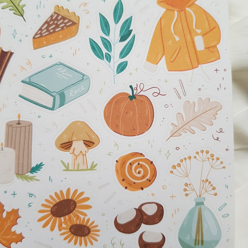 Autumn Bullet Journal Stickers. 
Decorative stickers, made for Bullet Journals, Planners, and Scrapbooks of all sizes
