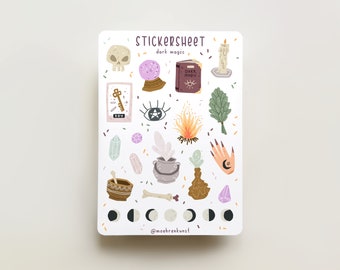 Sticker Sheet - Dark Magic (CLEARANCE) | journaling stickers for your planner