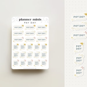 Planner Minis - Pay Day (WYPRZEDAŻ) | naklejki do dziennika do Twojego planera